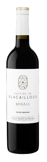 Bouteille de vin rouge Miraia, cuvee du domaine Blacailloux