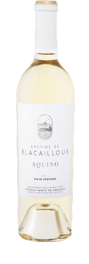 Bouteille de vin blanc Aquino, cuvee du domaine Blacailloux