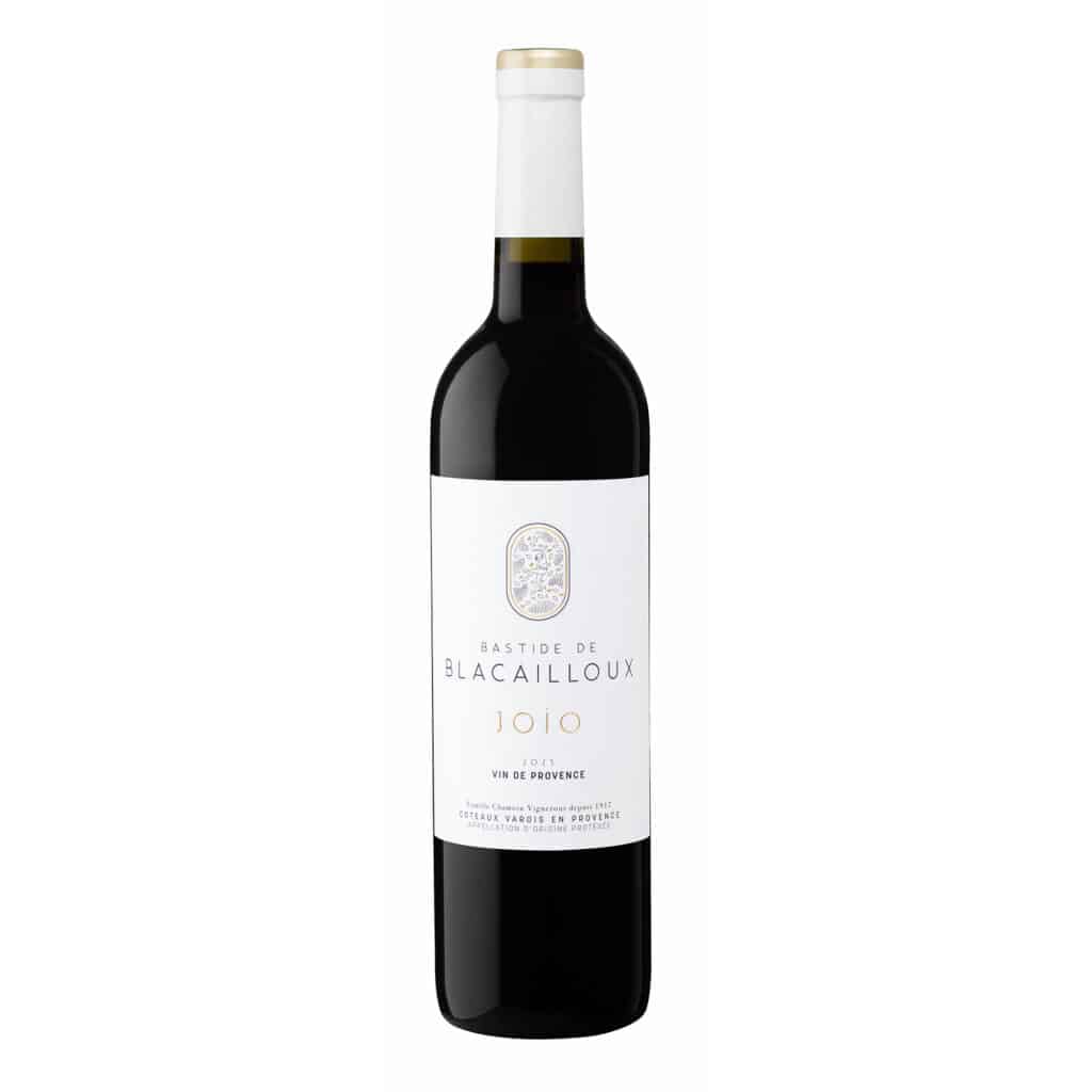 A bottle of Joio red wine from the Blacailloux estate