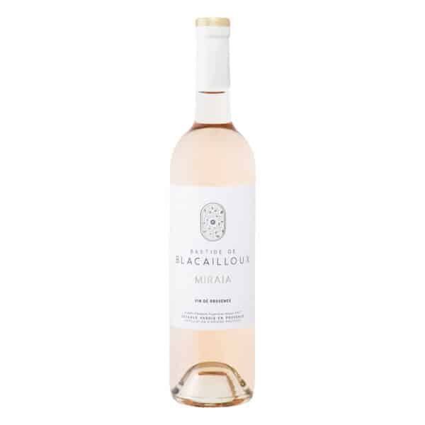 Bouteille de vin rosé Miraia du domaine Blacailloux
